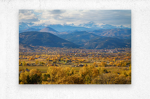 Boulder Colorado Autumn Scenic View  Metal print