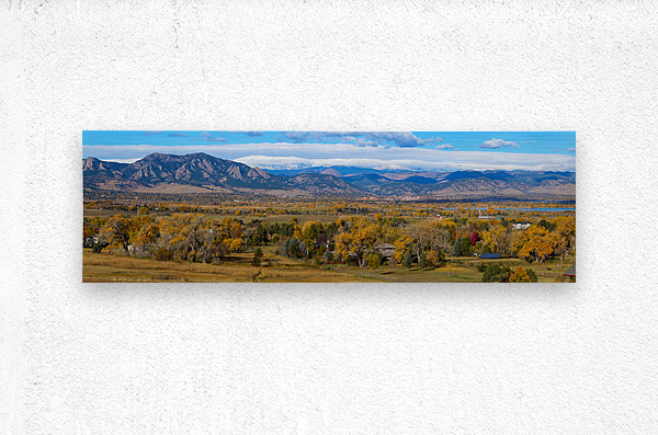 Beautiful Boulder Colorado Autumn Panoramic  Impression metal