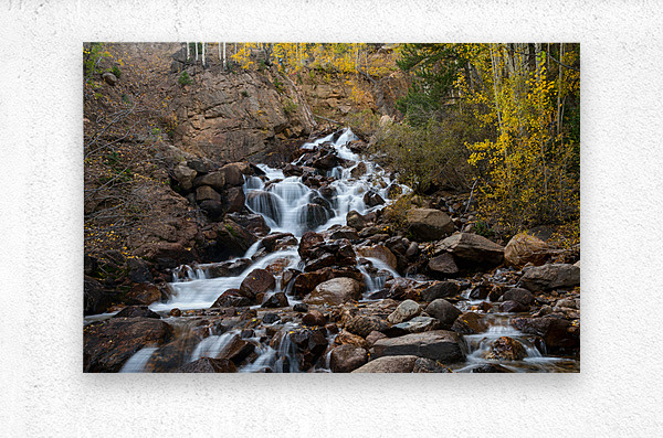 Autumn Guanella Pass Waterfall  Metal print