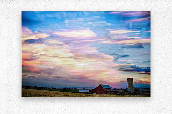 Nature Country Painting  Metal print