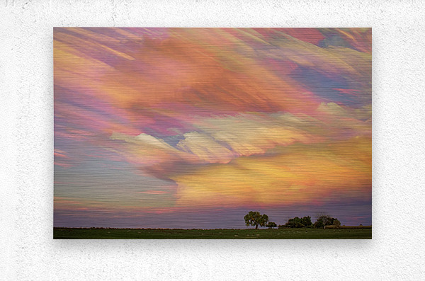 Pastel Painted Big Country Sky  Metal print