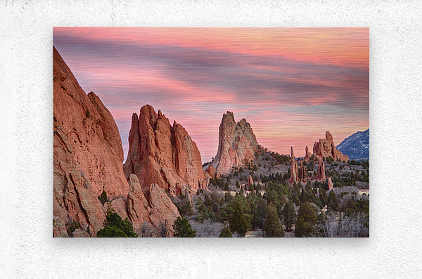 Colorado Garden of the Gods Sunset View 1  Metal print