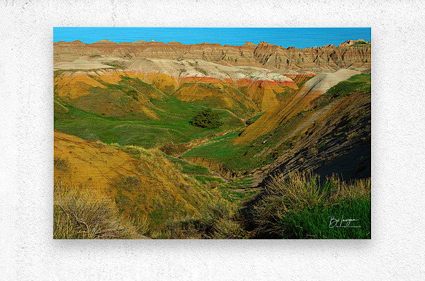 Enchanting Colors of the South Dakota Badlands  Metal print