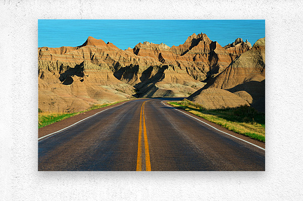 Majestic Badlands of South Dakota - A Scenic Drive of Natural Beauty  Metal print