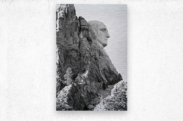 Silent Majesty George Washingtons Profile at Mount Rushmore  Metal print