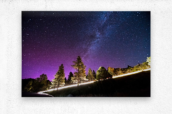 Starry Night Sky Astrophotography Colorado Rocky Mountains  Metal print
