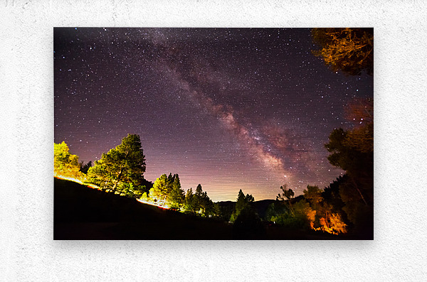 Milky Way Night Sky Astrophotography Colorado Rocky Mountains  Metal print