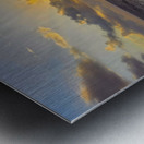 Ocean Sunset  Golden Skies and Turquoise Waves in Perfect Harmony Metal print