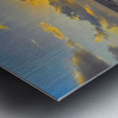 Ocean Sunset: Captivating Waves & Golden Sky Bliss Metal print