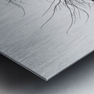 Wild Springtime Winter Tree Black and White Metal print