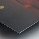 Panorama Scenic Landscape Rocky Mountain Moon Set View  Metal print