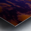 Double Lightning Strikes Over Colorado Night Storm Long Exposure Metal print