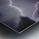 Pinnacle Peak Lightning Bolt Surrounded Metal print