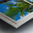 Tropical Island Rustic Window View Metal print