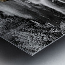 Cascading Water and Rocky Mountain Rocks BWSC Metal print