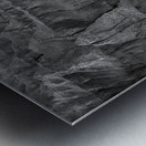 Monochrome Mystique Intricate Enigmatic Maze of Badlands Canyons Metal print