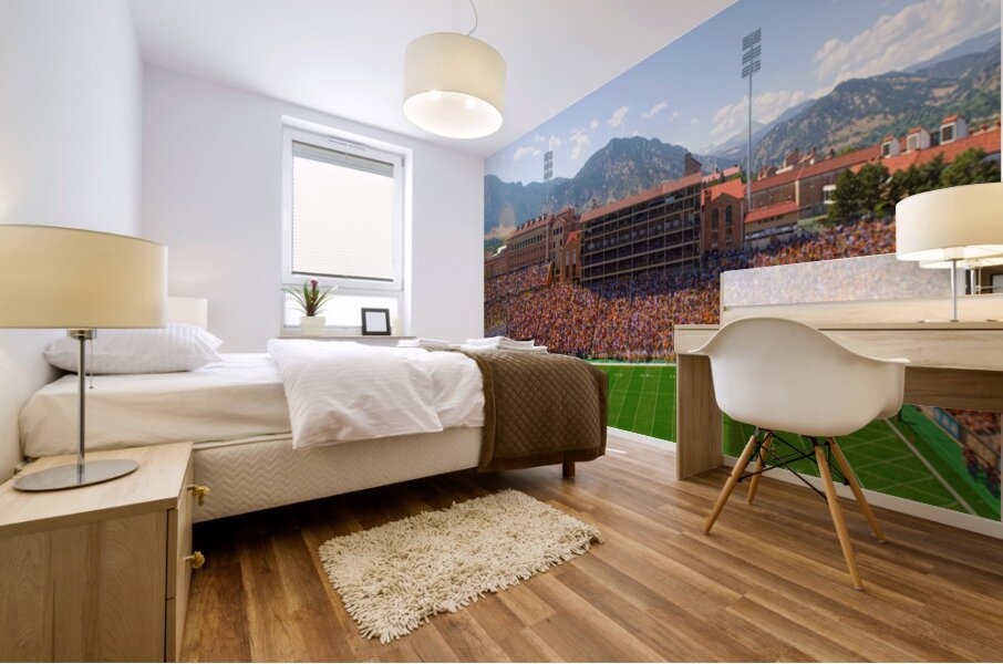 University of Colorado Boulder Folsom Field Game Panorama Mural print