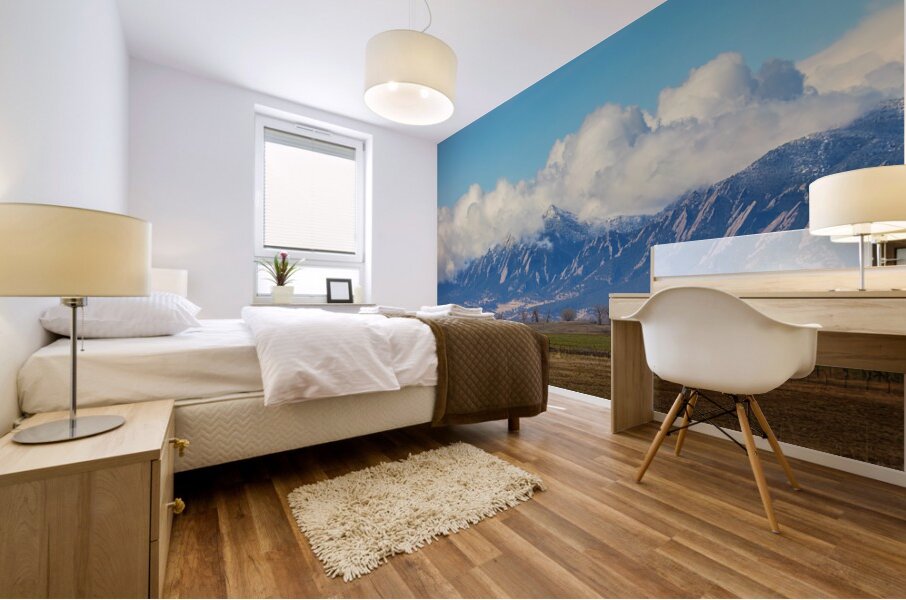 Boulder Colorado Front Range Cloud Pile On Mural print