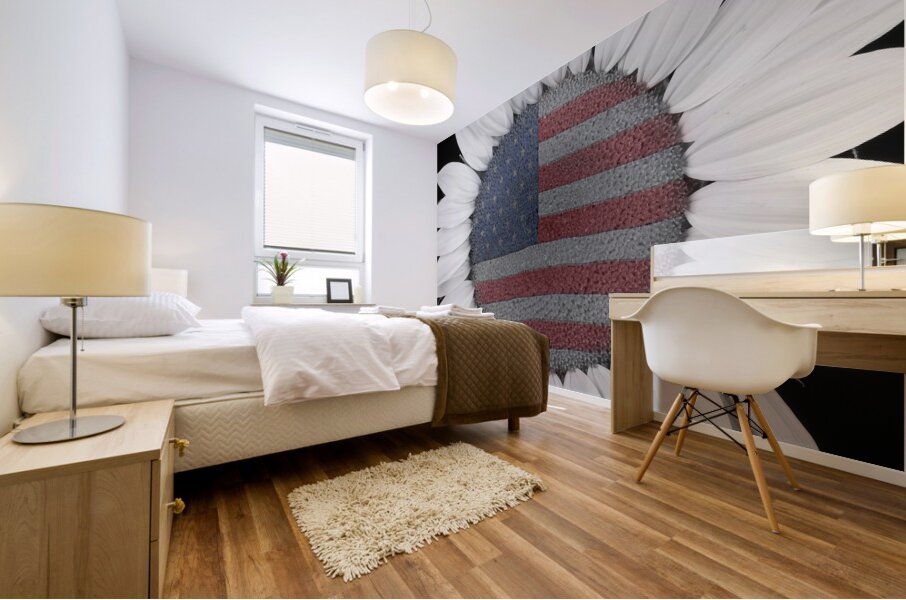 American Sunflower Power Mural print