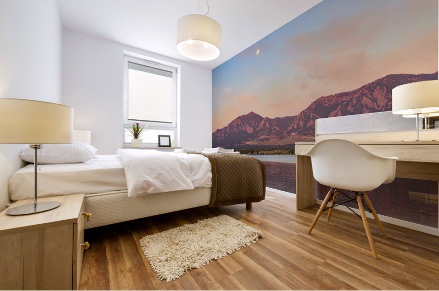 Blue Moon Front Range Boulder Sunrise Panaorama Mural print