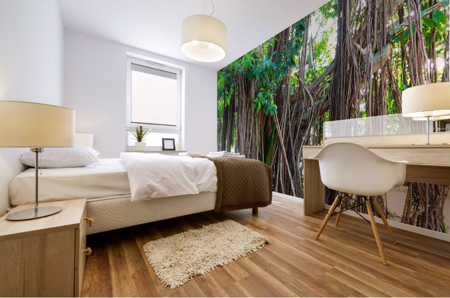 Majestic Magnificent Banyan Tree Portrait Mural print