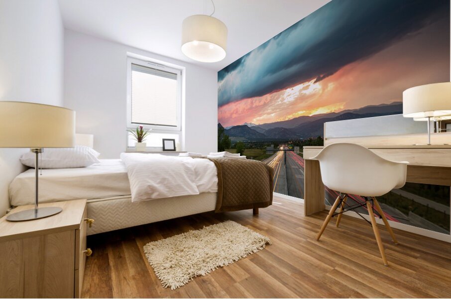 Highway 36 to Beautiful Boulder Colorado Mural print