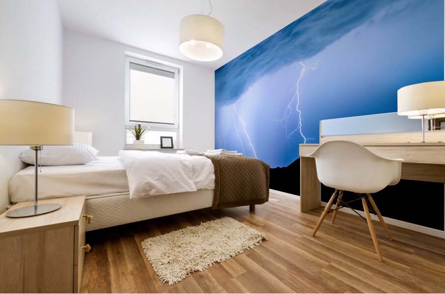 Electrical Static Equation Mural print