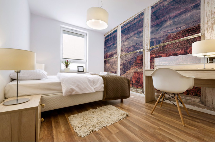 Rustic Window View Grand Canyon Mural print