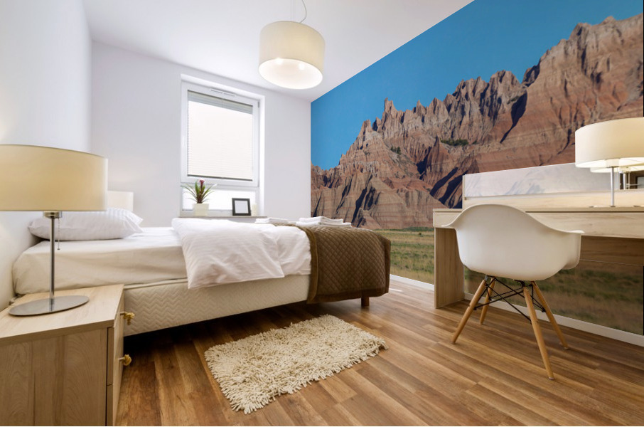 Panoramic Views Badlands National Park from Conata Basin PT1 Mural print