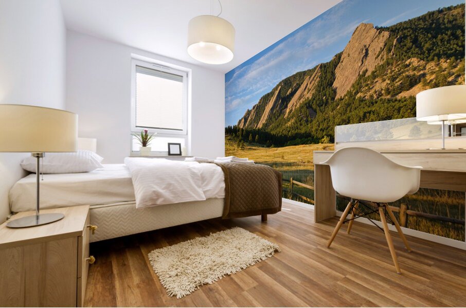 Flatirons from Chautauqua Park Mural print