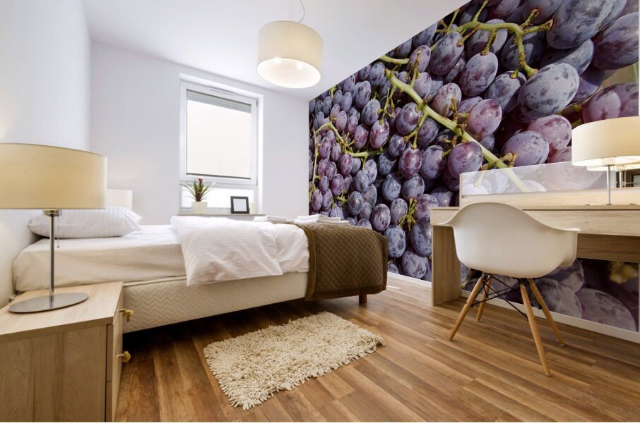 Grapes Up Cluse Mural print