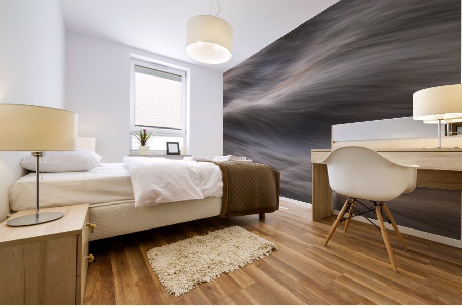 Flowing Creek Sunset Abstract Portrait Mural print