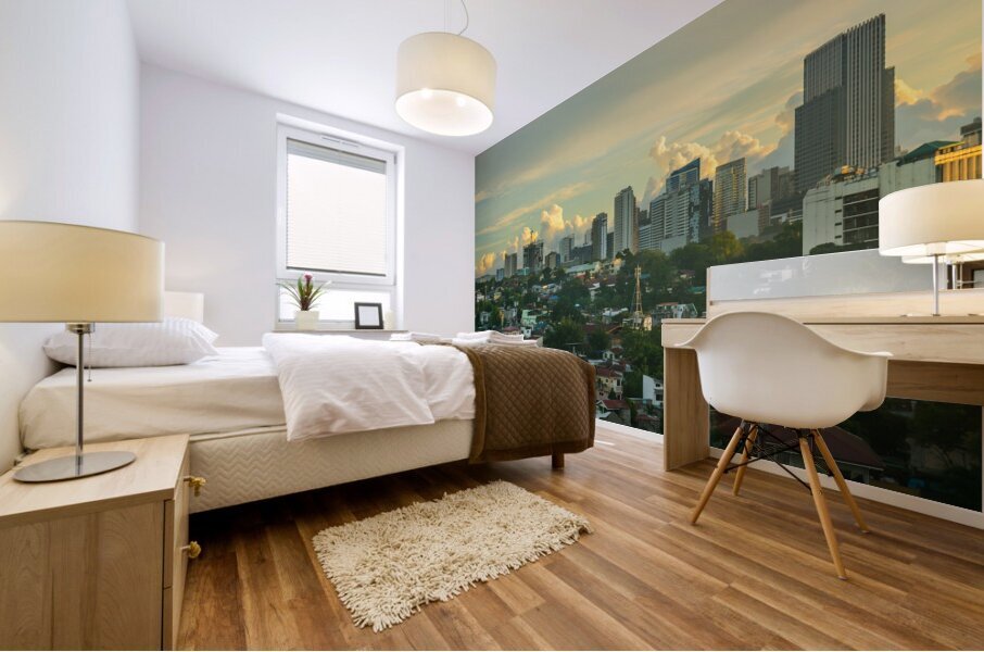  Lahugs Golden Hour Urban Vista of Cebu Mural print