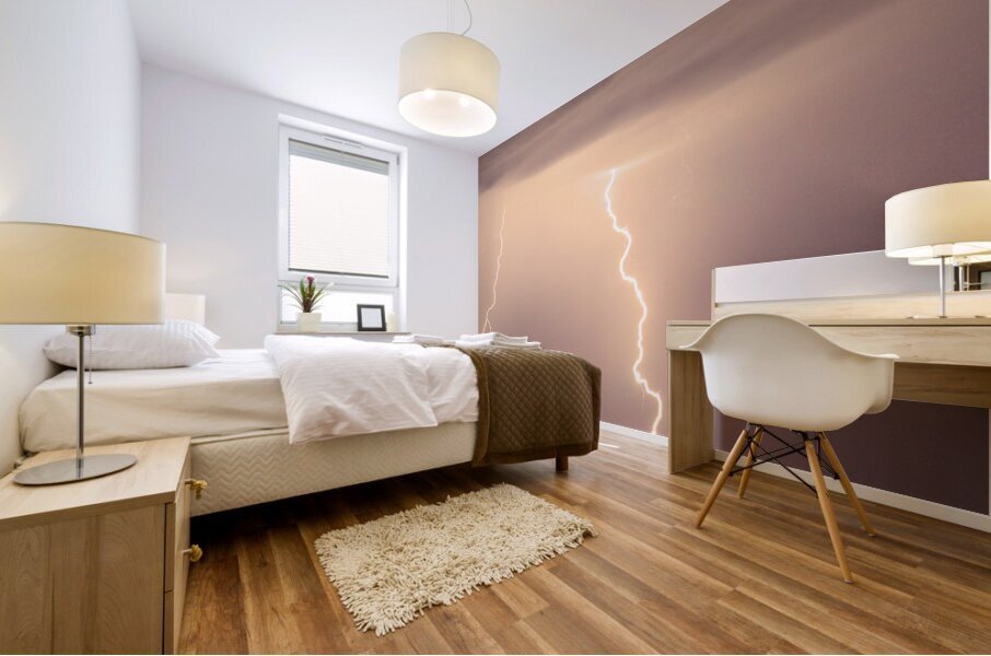 Lightning Bolt With a Fork Mural print