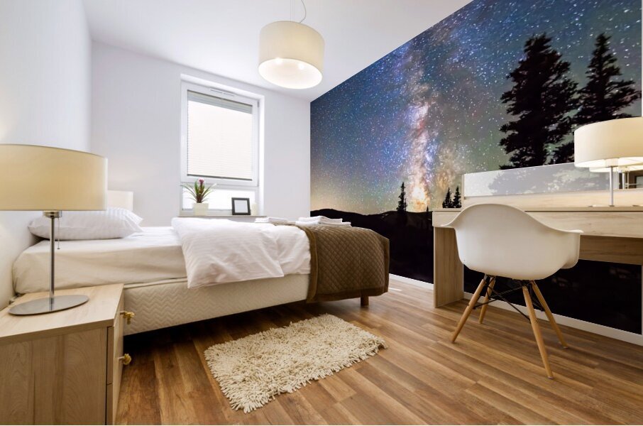 Walking Bridge to The Milky Way Mural print