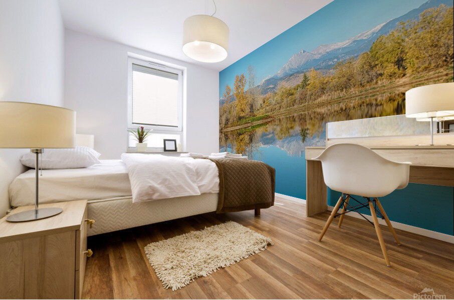 Autumn CO Twin Peaks Golden Ponds Reflections Mural print