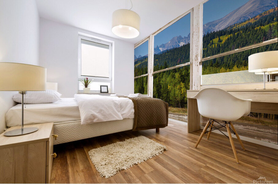 Autumn View Colorado Indian Peaks Window Wt Mural print