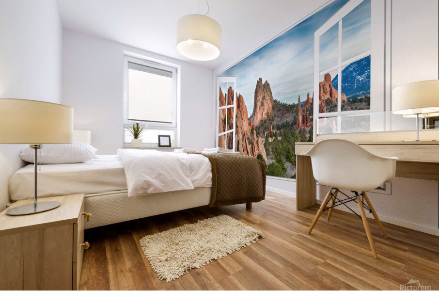 Garden of the Gods White Picture Open Window View Mural print