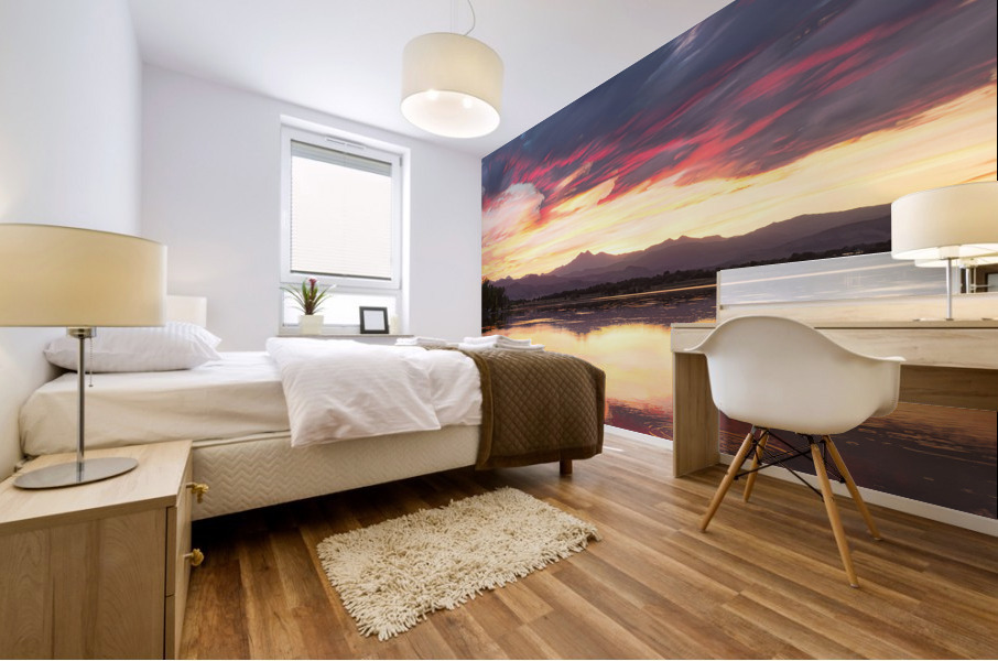 Colorful Colorado Rocky Mountain Sky Reflection Mural print