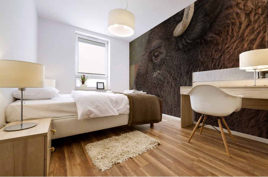 American Bison Profile Mural print