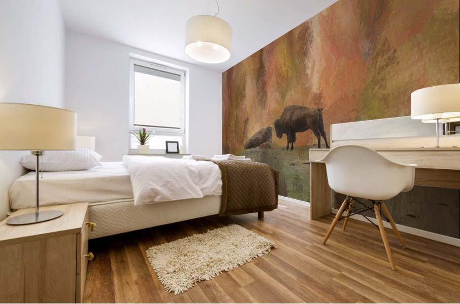 Young Buffalo Mural print