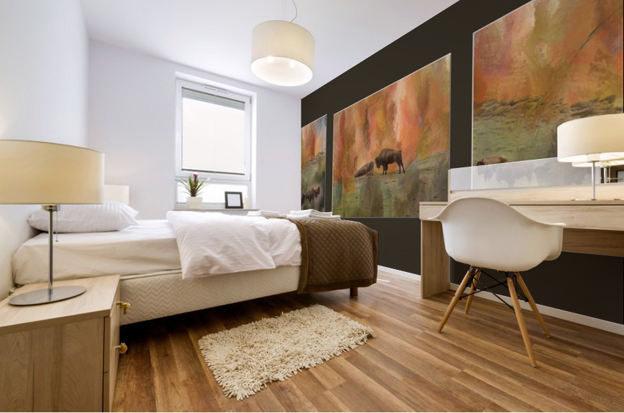 Bison Moment Mural print