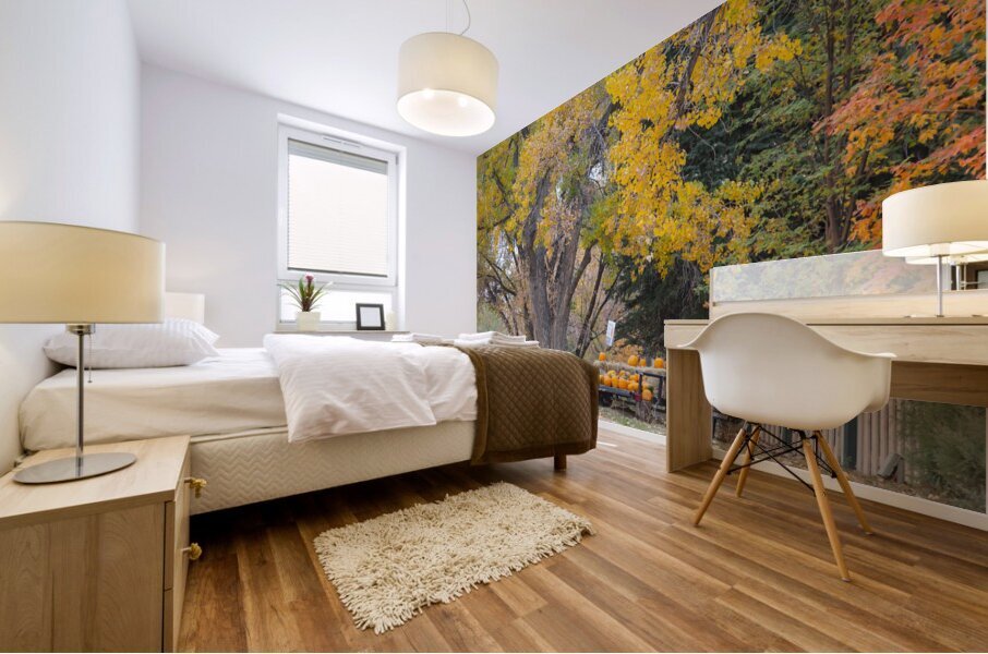 Autumns Bounty - A Country Road Market Mural print