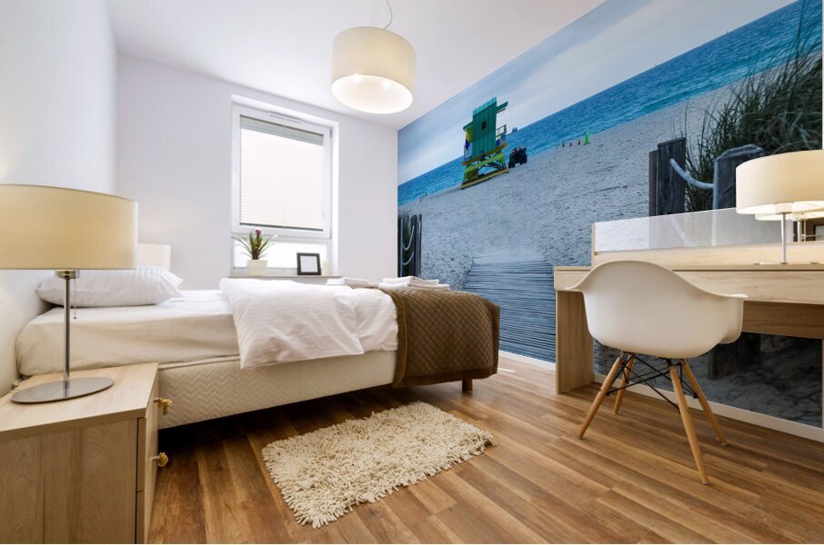 Inviting Stormy Miami Beach Mural print