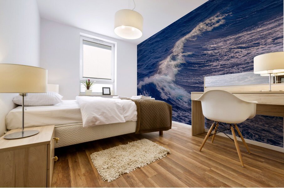 Waves Gracefully Cresting Mural print