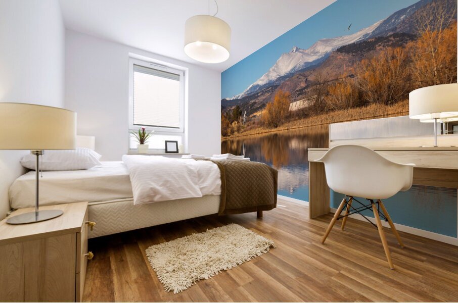 Paul Bunyan and the inspiring Landscapes of the Rocky Mountains Mural print