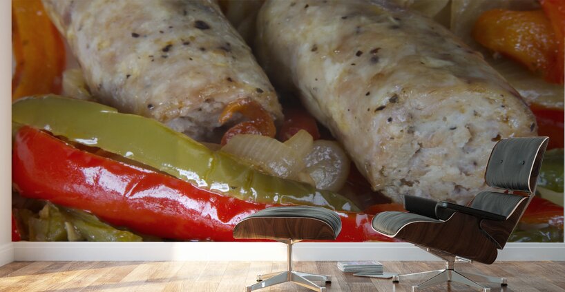 Sausage Peppers and Onions Wall Murals