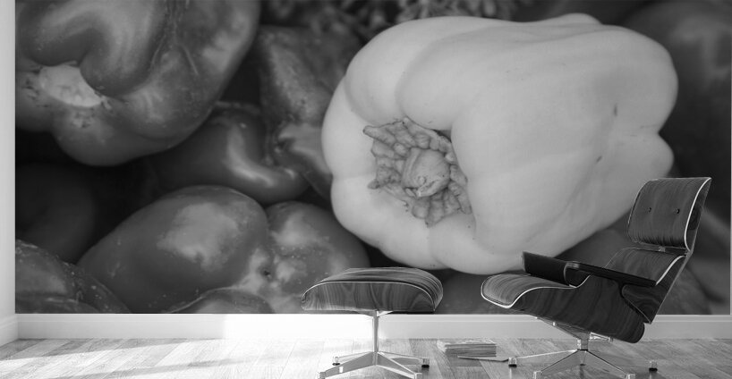 Albino Bullnose Pepper BW Wall Murals