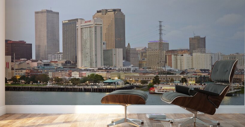 New Orleans Cityscape   Where Skyscrapers Meet Sassy Steamboats Wall Murals