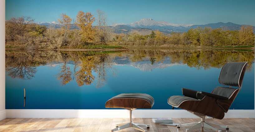 Autumn Colorado Twin Peaks Golden Ponds Reflections Wall Murals